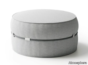 PONENTE - Round fabric garden pouf with removable cover _ Atmosphera