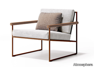 PIPE - Teak garden armchair with armrests _ Atmosphera