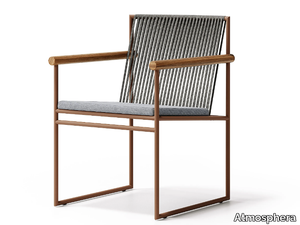 PIPE - Teak garden chair with armrests _ Atmosphera