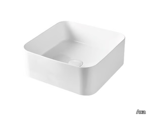 MATE - Countertop square ceramic washbasin _ Axa