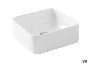 NORMAL - Countertop square ceramic handrinse basin _ Axa