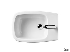 WHITE JAM - Wall-hung ceramic bidet with overflow _ Axa