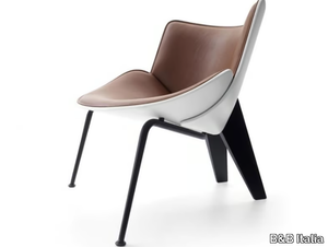 DO-MARU - Contemporary style upholstered leather easy chair _ B&B Italia