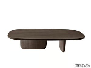 TOBI-ISHI - Oval wooden coffee table _ B&B Italia