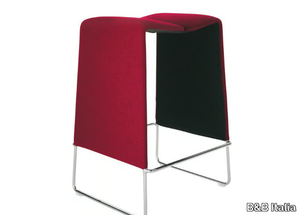 LAZY '05 - Sled base high fabric stool _ B&B Italia