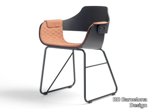 SHOWTIME - Sled base upholstered chair _ BD Barcelona Design