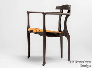 TIGER ART GAULINO - Ash chair with armrests and integrated cushion _ BD Barcelona Design