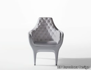 SHOWTIME - Tufted upholstered leather armchair _ BD Barcelona Design