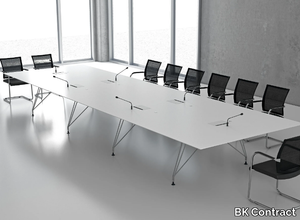 A1 MEETING - Rectangular laminate meeting table with cable management _ BK Contract