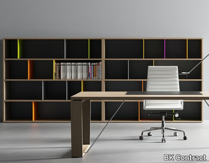 CREDENZA - Open freestanding wooden office shelving _ BK Contract