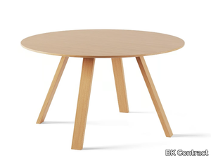 VIS MEETING - Round wood veneer table _ BK Contract