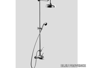 RDA122 - Wall-mounted brass shower panel with overhead shower _ BLEU PROVENCE