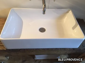 BP025 - Countertop rectangular ceramic washbasin _ BLEU PROVENCE