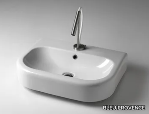 SQUARE - Rectangular ceramic washbasin _ BLEU PROVENCE