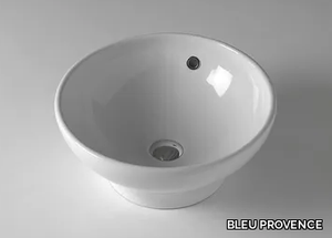 ROUND - Round ceramic washbasin with overflow _ BLEU PROVENCE