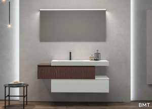 GALAXY 11 - Wall-mounted wooden vanity unit with drawers _ BMT