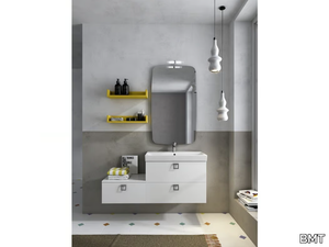 JUPITER 05 - Wall-mounted vanity unit with mirror _ BMT