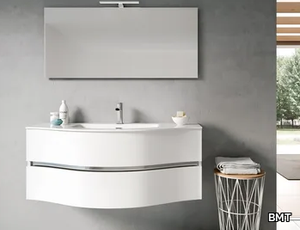 MOON 09 - Wall-mounted vanity unit with mirror _ BMT