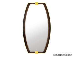 ETIENNE - Wall mirror with frame and integrated lighting _ BRUNO ZAMPA