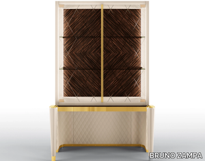 KIMBERLY - Multi-layer wood display cabinet with integrated lighting _ BRUNO ZAMPA