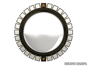 CONSTANCE - Round framed wall-mounted mirror _ BRUNO ZAMPA