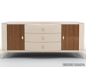 DUKE - Solid wood sideboard and marble top _ BRUNO ZAMPA