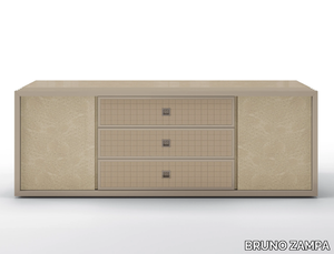 GLENN - Solid wood sideboard and drawers covered in leather _ BRUNO ZAMPA