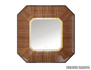 JUPITER - Wall mirror with frame in canaletto walnut _ BRUNO ZAMPA