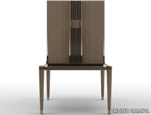 RICHELIEU - Bar cabinet covered in nabuk with integrated lighting _ BRUNO ZAMPA