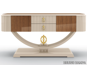 SWING - Solid wood and walnut console table with drawers _ BRUNO ZAMPA