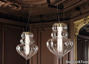 VALLONNÉ - Venetian crystal pendant lamp _ Barovier&Toso