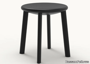 BOWL - Low oak stool _ BassamFellows