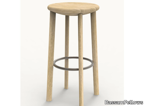 BOWL - High oak barstool with footrest _ BassamFellows