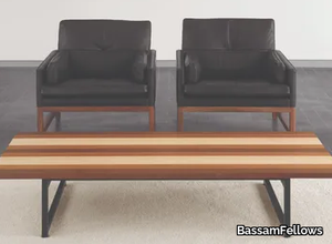 STRIPE - Rectangular solid wood coffee table _ BassamFellows