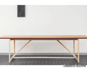 STRIPE - Rectangular solid wood table _ BassamFellows