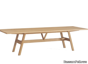 KANT - Rectangular solid wood dining table _ BassamFellows