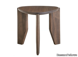 TRIGON - Triangular solid wood side table _ BassamFellows