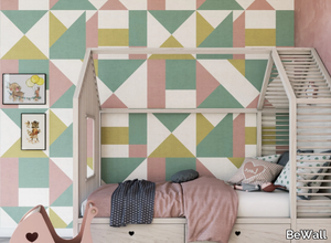 DIREZIONI OPPOSTE - Geometric washable vinyl wallpaper _ BeWall