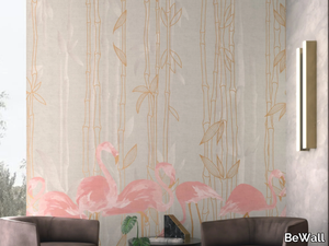 FLAMINGO - Washable Tropical vinyl wallpaper _ BeWall