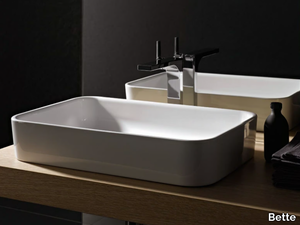 BETTEART - Countertop rectangular enamelled steel washbasin _ Bette