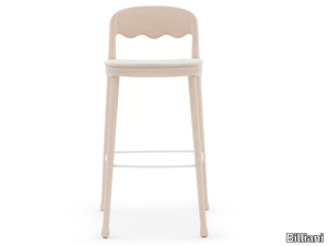 FRISÉE 255 - Ash stool with integrated cushion _ Billiani