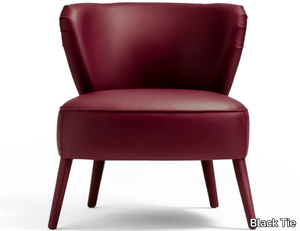 CLOÈ - Leather easy chair _ Black Tie