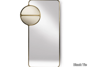 MOU - Rectangular framed metal mirror _ Black Tie