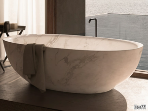 CASE 5.0 - Freestanding oval marble bathtub _ Boffi