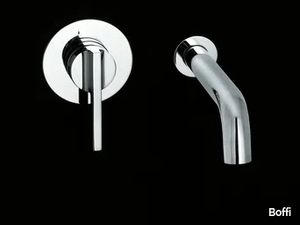 LIQUID - Wall-mounted chromed brass washbasin tap _ Boffi