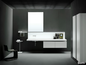 PIANURA - Washbasin with integrated countertop _ Boffi