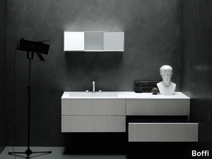 SIMPLE - Wall-mounted vanity unit with drawers _ Boffi