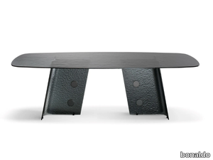 BOTÓN - Barrel-shaped tempered glass table _ Bonaldo