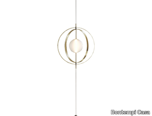 PAPILLON - Dimmable glass and steel ceiling to floor lamp _ Bontempi Casa
