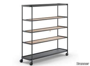 BOARDS - Steel office shelving with castors _ Brunner